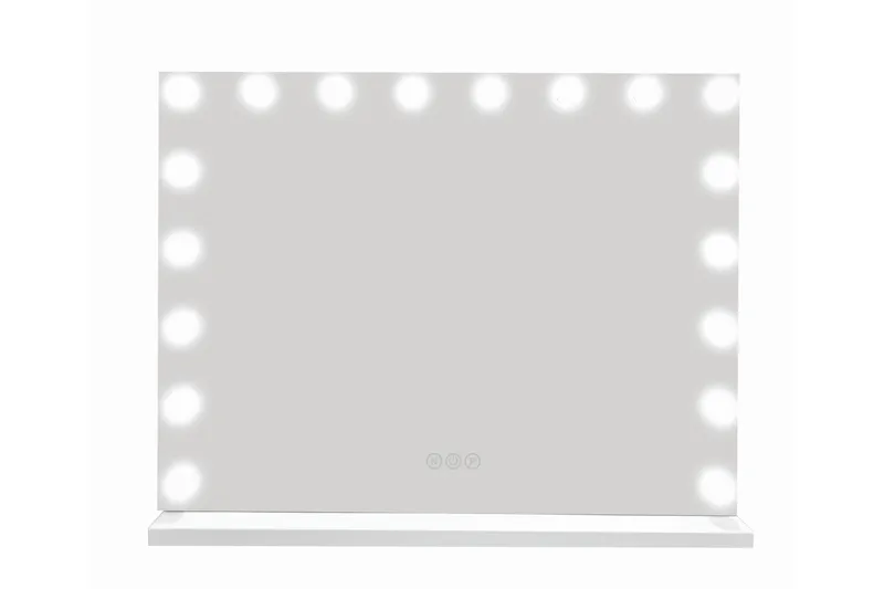Glow Stor sminkspegel 80 cm med belysning lampor - Hollywood spegel med USB-laddning - Vit - Products - Inredning - Spegel - Sminkspegel