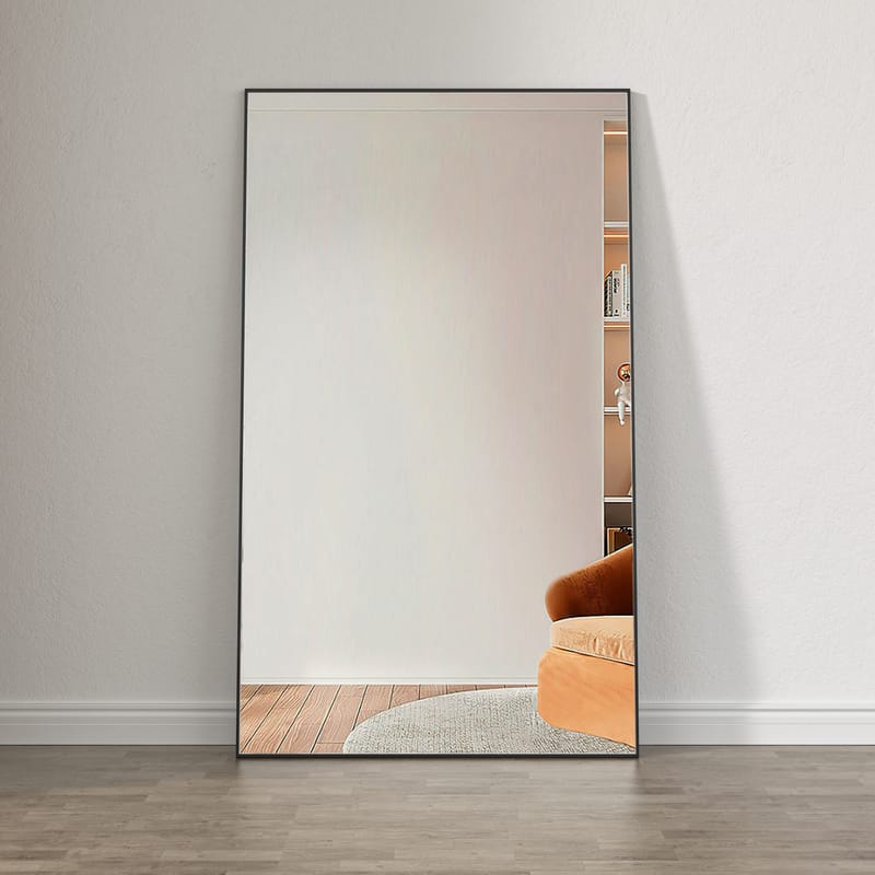 Helkroppsspegel 100x170cm | Svart aluminiumram | BLANCHE - Svart - Products - Inredning - Spegel - Golvspegel