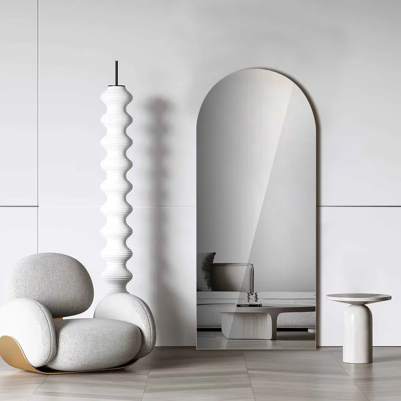 Helkroppsspegel 70x160cm | Vägghängd/golvstående | Valvformad | Leona - Transparent - Products - Inredning - Spegel - Golvspegel