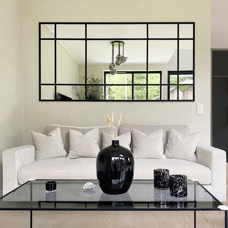 Helkroppsspegel 90x180cm | Spröjsad | Svart ram - Svart - Products - Inredning - Spegel - Golvspegel