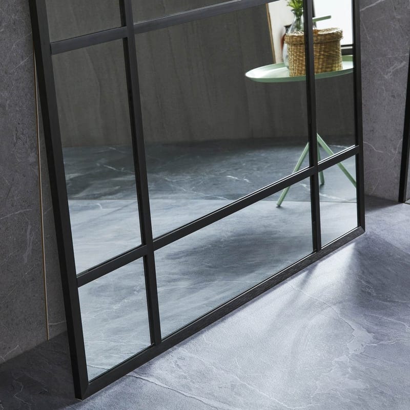 Helkroppsspegel 90x180cm | Spröjsad | Svart ram - Svart - Products - Inredning - Spegel - Golvspegel