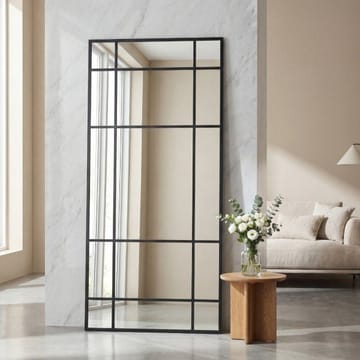 Helkroppsspegel 90x180cm | Spröjsad | Svart ram - Svart - Products - Inredning - Spegel - Golvspegel