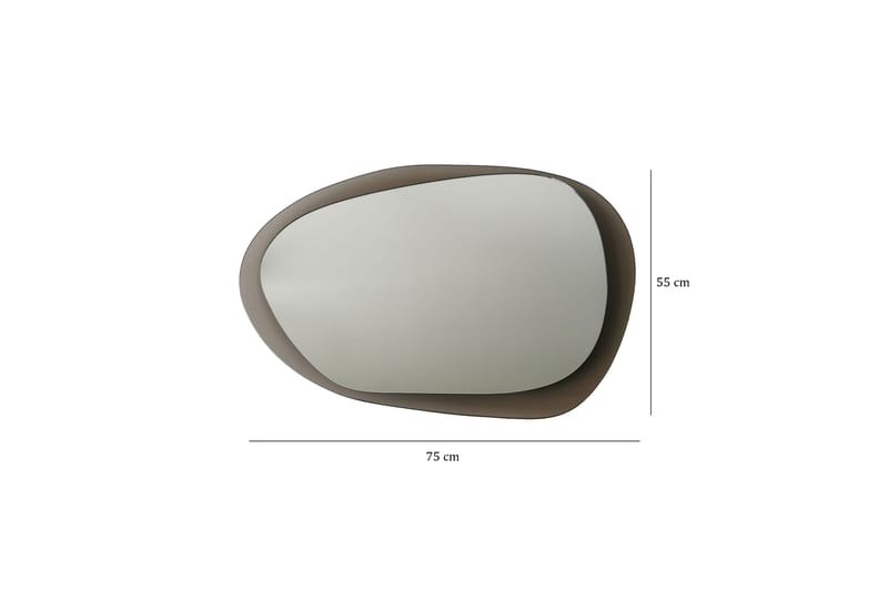 Lepinas Väggspegel 75x55 cm - Brons/Härdat Glas - Products - Inredning - Spegel - Hallspegel