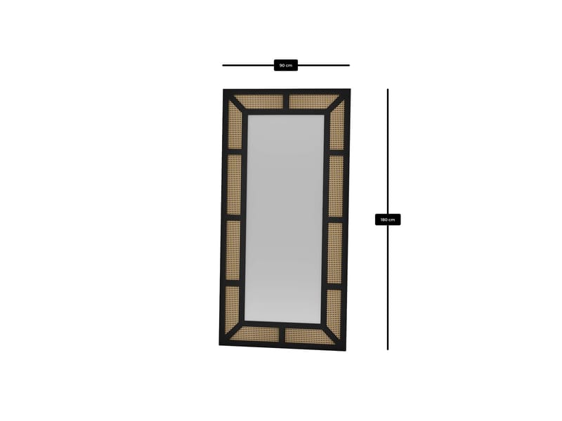 Omber Golvspegel 90x180 cm - Svart - Products - Inredning - Spegel - Golvspegel