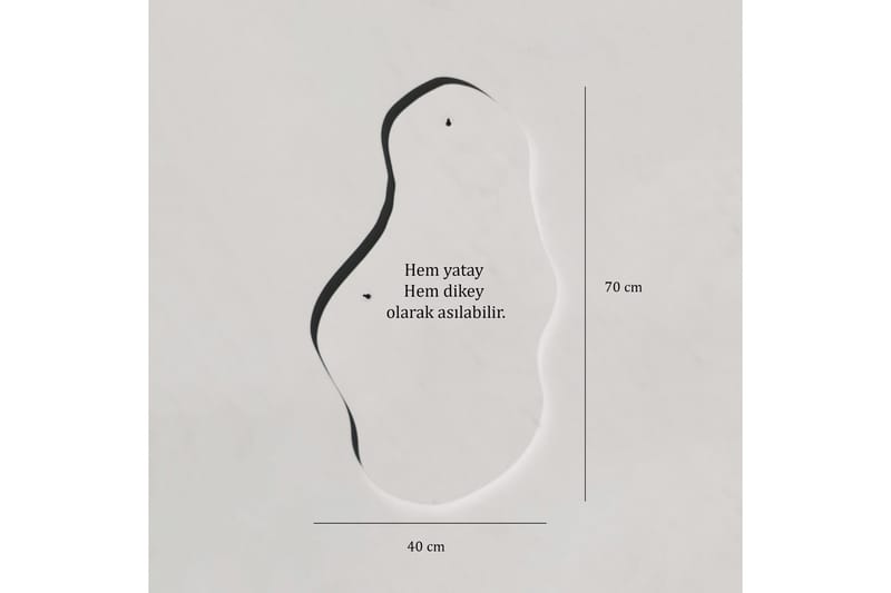 Spegel 40x70 cm - Vit - Products - Inredning - Spegel - Hallspegel
