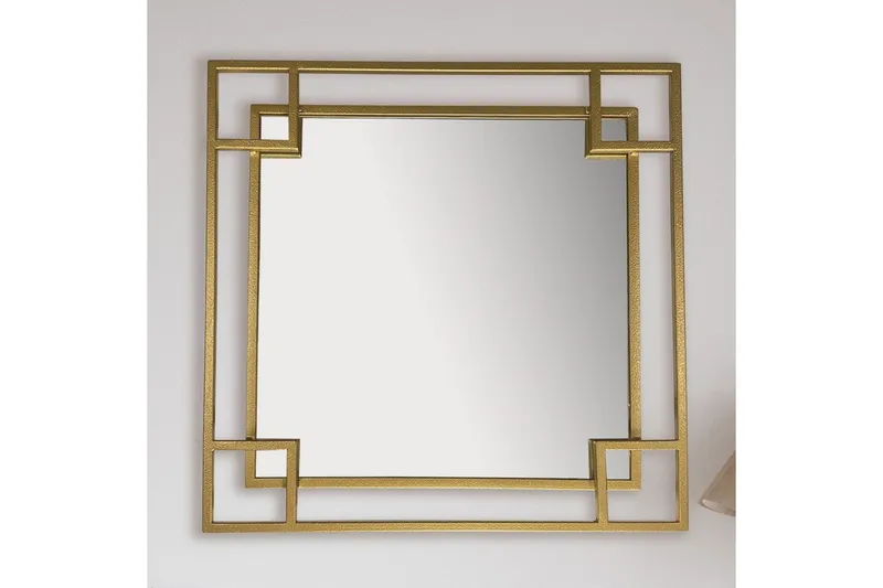 Spegel Wohnling Fyrkantig Geometrisk 60 cm Metallram Modern - Products - Inredning - Spegel - Hallspegel