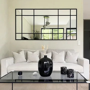 Stor helkroppsspegel 110x220cm | Spröjsad | Svart ram - Svart - Products - Inredning - Spegel - Golvspegel