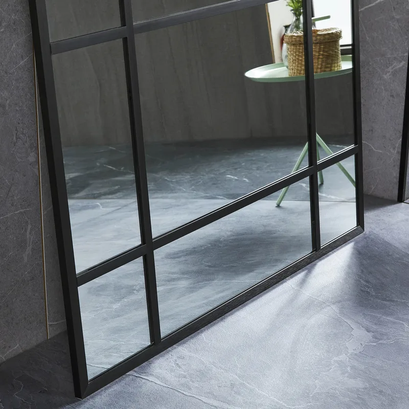 Stor helkroppsspegel 110x220cm | Spröjsad | Svart ram - Svart - Products - Inredning - Spegel - Golvspegel