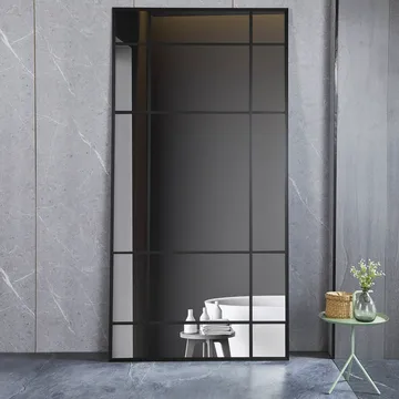 Stor helkroppsspegel 110x220cm | Spröjsad | Svart ram - Svart - Products - Inredning - Spegel - Golvspegel