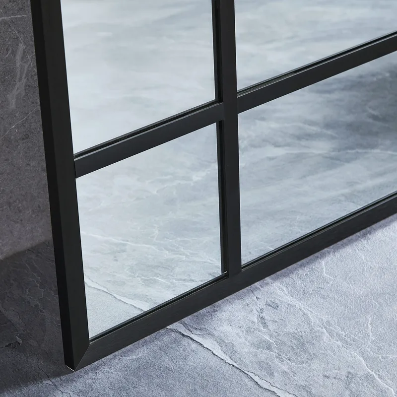 Stor helkroppsspegel 110x220cm | Spröjsad | Svart ram - Svart - Products - Inredning - Spegel - Golvspegel