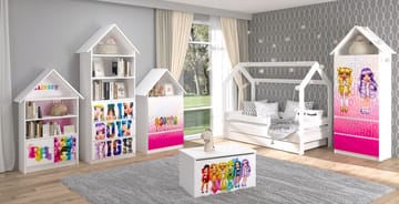 Casa vit barnsäng med utdragbar extrabädd 80x180 cm inklusive madrasser - Vit - Products - Möbler - Barnmöbler - Barnsäng & juniorsäng - Hussäng