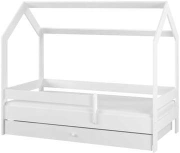 Casa vit barnsäng med utdragbar extrabädd 80x180 cm inklusive madrasser - Vit - Products - Möbler - Barnmöbler - Barnsäng & juniorsäng - Hussäng