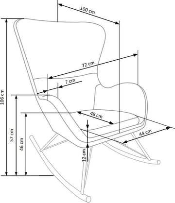 Doro gungstol - Gräddvit/svart - Gräddvit/svart - Products - Möbler - Barnmöbler - Barnstol - Gungstol barn