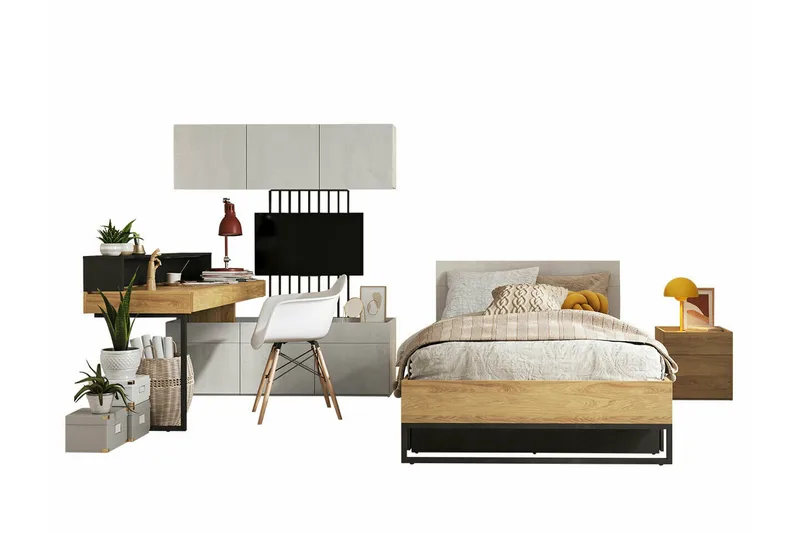 Rathmore Möbelset För Barnrum, Svart