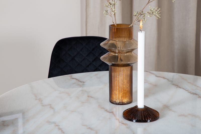 Admira Matgrupp 106 cm Rund inkl 4 Ypas Stolar - Marmor/Vit/Svart - Products - Möbler - Bord & matgrupp - Matgrupp