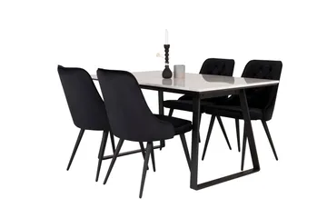 Admira Matgrupp med 4 Valera Lyx Sammetstol - Products - Möbler - Bord & matgrupp - Matgrupp