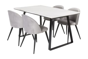 Admira Matgrupp med 4 Valerie Köksstol Sammet - Products - Möbler - Bord & matgrupp - Matgrupp