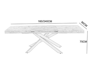 Alfred matbord förlängningsbart 160-240 cm - Wood - Wood - Products - Möbler - Bord & matgrupp - Matbord & köksbord