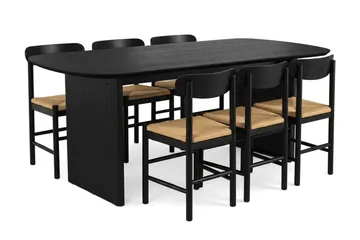 180 cm - Svartlaserad ek
