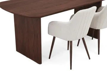 Alma Matgrupp rektangulärt 180 cm Valnöt med 6 Filippa Matstolar - Valnöt - Products - Möbler - Bord & matgrupp - Matgrupp