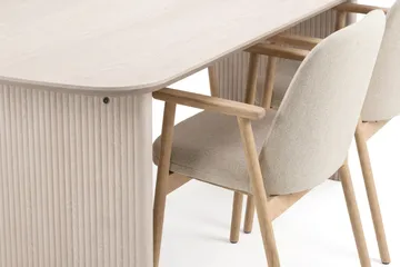 Alma Matgrupp rektangulärt 180 cm Vitlaserad med 6 Reciclar Matstolar - Vitlaserad ek - Products - Möbler - Bord & matgrupp - Matgrupp