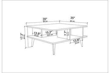 Andifli Soffbord 89x44x89 cm - Brun - Products - Möbler - Bord & matgrupp - Soffbord