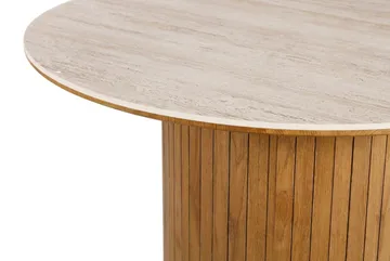 Arvo Matbord Rund 120 cm Travertin - Ek - Products - Möbler - Bord & matgrupp - Matbord & köksbord