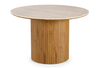 Arvo Matbord Rund 120 cm Travertinlook - Ek - Products - Möbler - Bord & matgrupp - Matbord & köksbord
