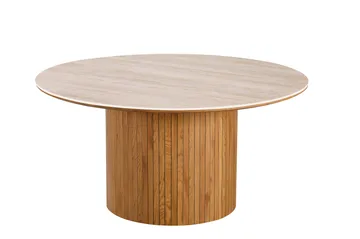 Arvo Matbord Rund 150 cm Travertin - Ek - Products - Möbler - Bord & matgrupp - Matbord & köksbord