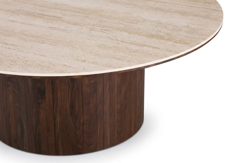 Arvo Matbord Rund 150 cm Travertin - Valnöt - Products - Möbler - Bord & matgrupp - Matbord & köksbord