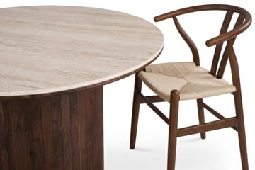 Arvo Matgrupp runt 120 cm Valnöt med 4 Dastoori Matstolar - Valnöt - Products - Möbler - Bord & matgrupp - Matgrupp