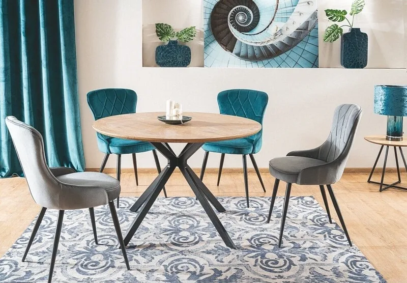 Aster matbord 120 cm - Ek/svart - Ek/svart - Products - Möbler - Bord & matgrupp - Matbord & köksbord