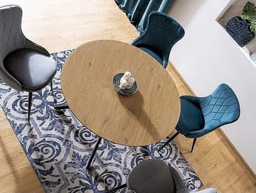 Aster matbord 120 cm - Ek/svart - Ek/svart - Products - Möbler - Bord & matgrupp - Matbord & köksbord