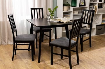 Asti matbord 80 x 80 cm - Svart - Svart - Products - Möbler - Bord & matgrupp - Matbord & köksbord