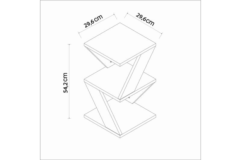 Albeni Sidobord 29,6 cm - Svart/Ek - Products - Möbler - Bord & matgrupp - Avlastningsbord & sidobord - Brickbord & småbord