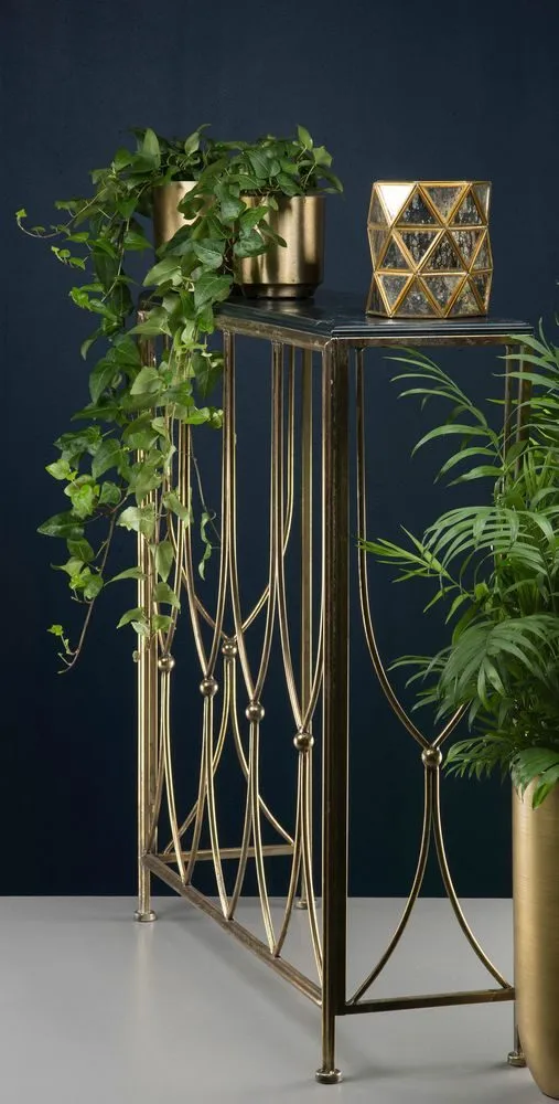 Andrea Konsolbord mässing/svart - Antik mässing/svart - Products - Möbler - Bord & matgrupp - Avlastningsbord & sidobord - Konsolbord & hallbord