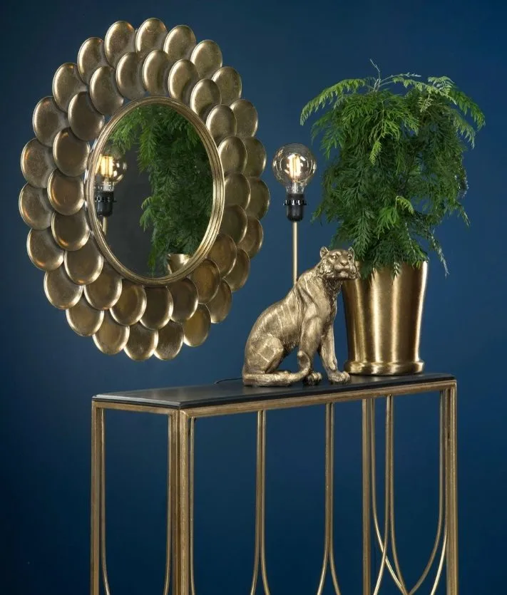 Andrea Konsolbord mässing/svart - Antik mässing/svart - Products - Möbler - Bord & matgrupp - Avlastningsbord & sidobord - Konsolbord & hallbord