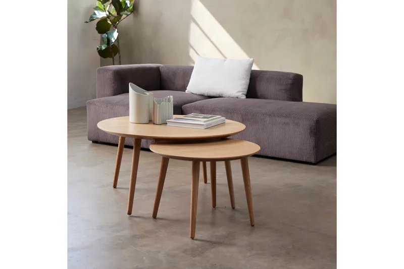 Anju Soffbord 88 cm - Beige - Products - Möbler - Bord & matgrupp - Avlastningsbord & sidobord - Satsbord