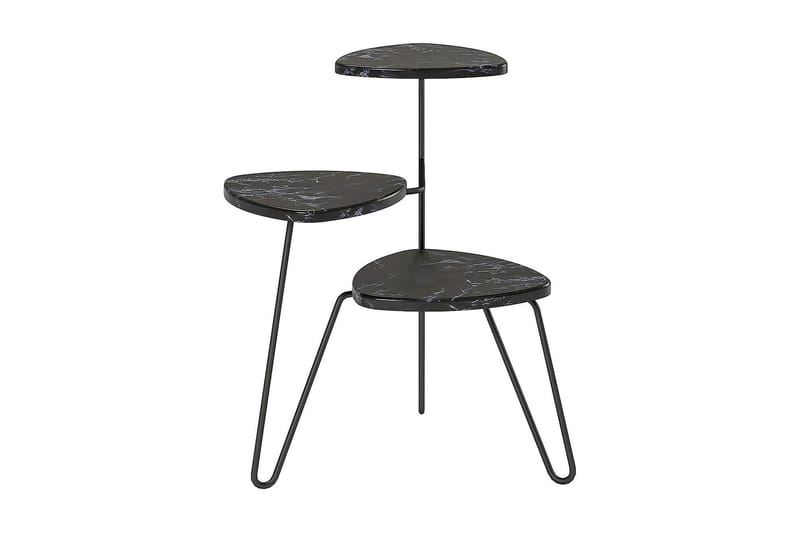 Athena Sidobord 55 cm Marmorlook/Svart - Novogratz - Products - Möbler - Bord & matgrupp - Avlastningsbord & sidobord - Brickbord & småbord