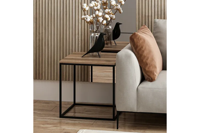 Basak Sidobord 52 cm - Valnöt - Products - Möbler - Bord & matgrupp - Avlastningsbord & sidobord - Brickbord & småbord