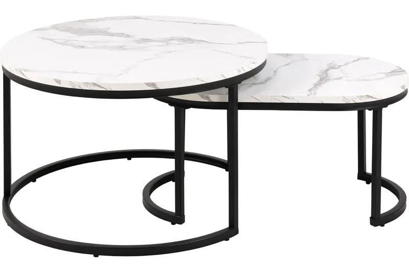 Belgrat Soffbord 70 cm Rund - Vit - Products - Möbler - Bord & matgrupp - Avlastningsbord & sidobord - Satsbord