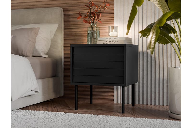Belonger Sängbord 45 cm - Svart - Products - Möbler - Bord & matgrupp - Avlastningsbord & sidobord - Sängbord & nattduksbord