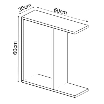 Bingdi Sidobord 60x60x60 cm - Antracit - Products - Möbler - Bord & matgrupp - Avlastningsbord & sidobord - Brickbord & småbord
