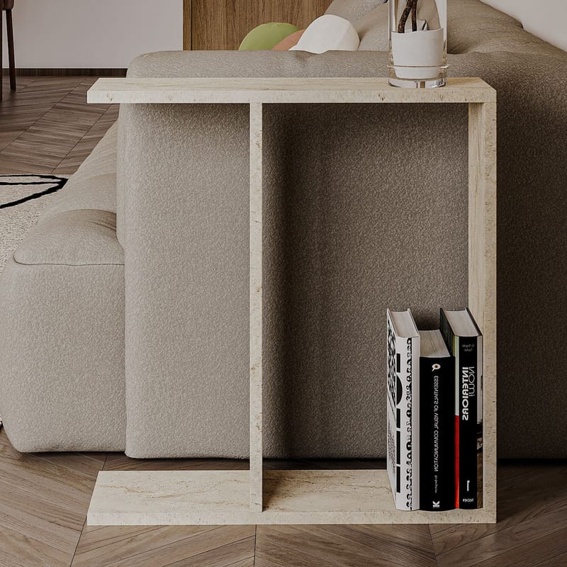 Bingdi Sidobord 60x60x60 cm - Travertin - Products - Möbler - Bord & matgrupp - Avlastningsbord & sidobord - Brickbord & småbord