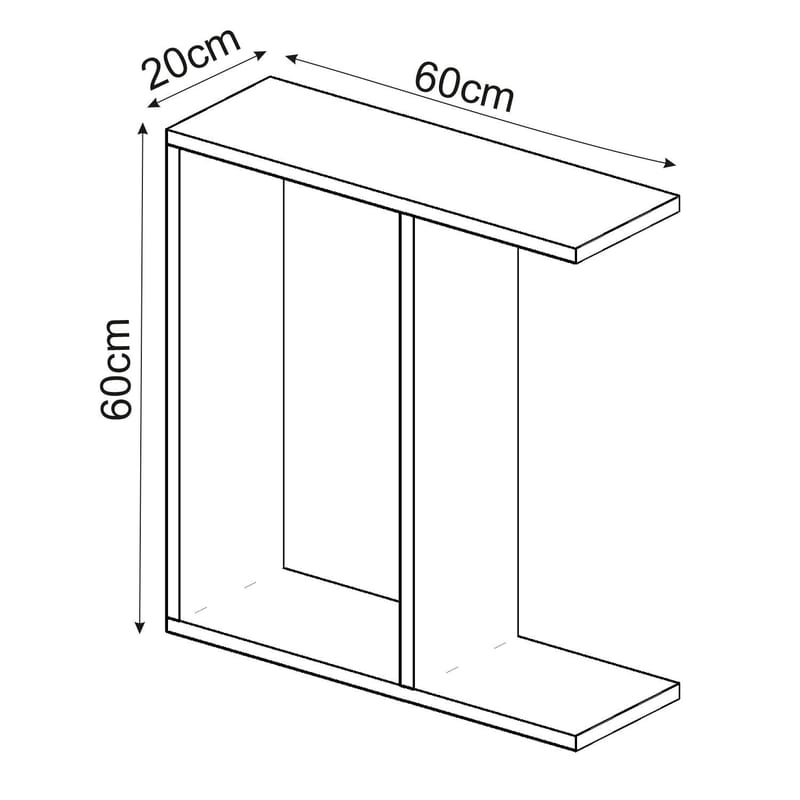 Bingdi Sidobord 60x60x60 cm - Vit - Products - Möbler - Bord & matgrupp - Avlastningsbord & sidobord - Brickbord & småbord