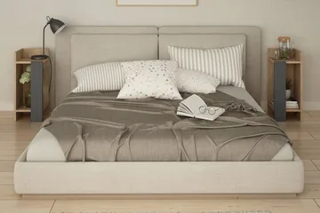 Decorta Sängbord 27 cm - Ekfärg/Mörkgrå - Products - Möbler - Bord & matgrupp - Avlastningsbord & sidobord - Sängbord & nattduksbord