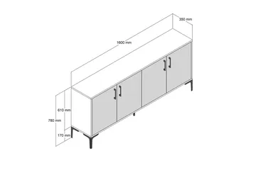 Desgrar Konsollbord 160x78 cm - Brun - Products - Möbler - Bord & matgrupp - Avlastningsbord & sidobord - Konsolbord & hallbord