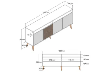 Desgrar Konsollbord 180x78,6 cm - Brun - Products - Möbler - Bord & matgrupp - Avlastningsbord & sidobord - Konsolbord & hallbord