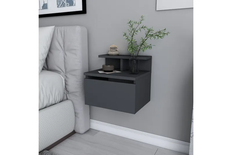 Desgrar Sängbord 39,8x35 cm - Antracit - Products - Möbler - Bord & matgrupp - Avlastningsbord & sidobord - Sängbord & nattduksbord