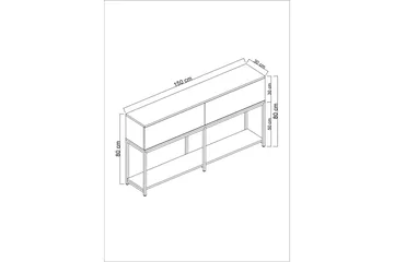Dorlord Konsollbord 150 cm - Svart/Guld - Products - Möbler - Bord & matgrupp - Avlastningsbord & sidobord - Konsolbord & hallbord
